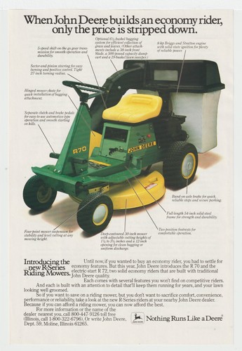 John deere riding mowers - deere,