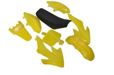CRF50 STYLE PIT BIKE PLASTIC YELLOW (50cc 110cc 125cc PITBIKE WITH SEAT PAD)