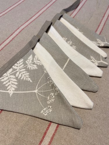 Handmade linen bunting - linen,