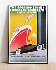 Rolling Stones European 1970 Tour Poster - Live Up To 36"