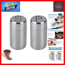 2 Pcs Portable Silver Salt and