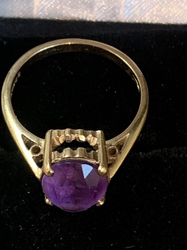 9ct yellow gold amethyst - 9ct,