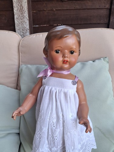 Vintage british pot doll - doll, 1940s