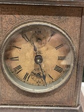 Vintage Rustic Carriage Style Clock Rather Rusty Unrestored!