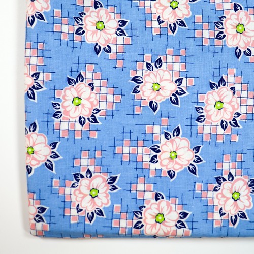 Vintage feedsack fabric floral - feedsack,