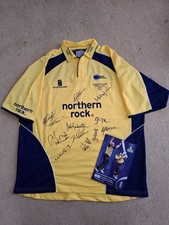 Durham Players Shirt Size XXL Match Worn and Signed By 12 Players 2007 Final