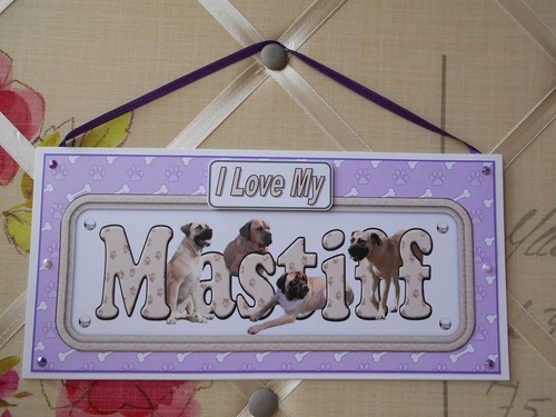 Mastiff dog sign - mastiff, "i