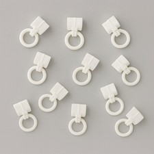 10x White Clip Rings Roman Blind Safety Device- Fit 4mm Rods  - Pack of 10