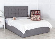 Esupasaver Beautiful Nevada Gas Lift Ottoman Storage Bed Frame Soft Velvet