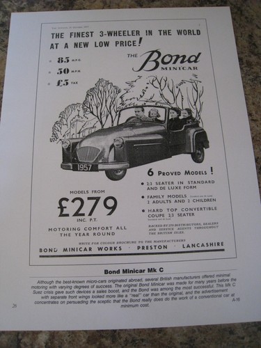 Bond minicar finest - bond, c