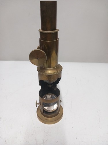 Antique brass field microscope - antique,