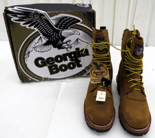Georgia Boots Logger GoreTex Steel Toe Insulated Work  Mens Brown Size 9W G9382