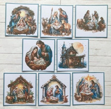 Mixed Nativity Christmas Card Making Embellishments Christian Craft Toppers x 8
