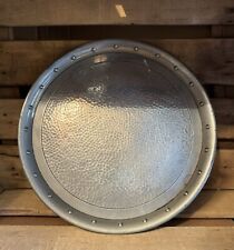 Vintage Aged Pewter Metal Hallmarked Tray #MC127