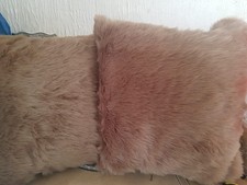 1 Pair Of Next Faux Fur Cushions 45x45cm