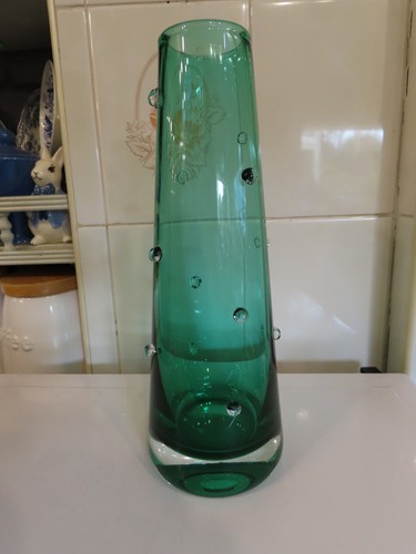Krosno poland green - green, vase
