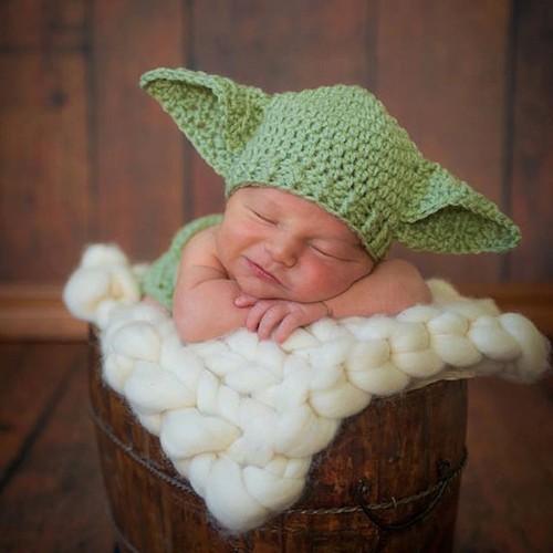 Newborn baby yoda photo props - baby,