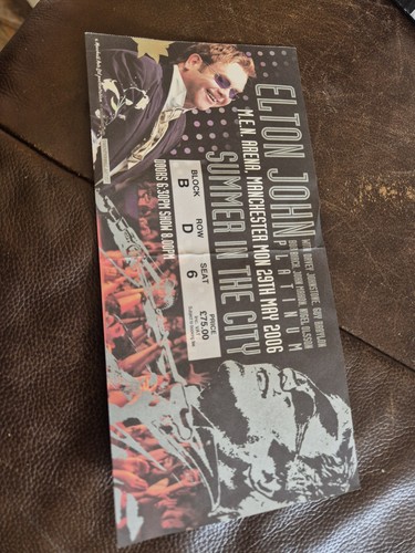 Elton john ticket stub - ticket, widnes
