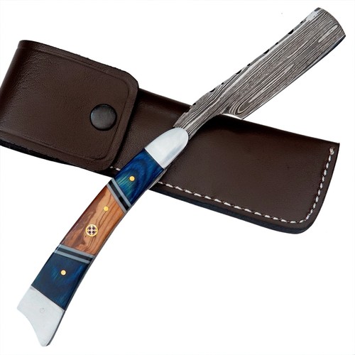 Custom handmade damascus - handmade, razor