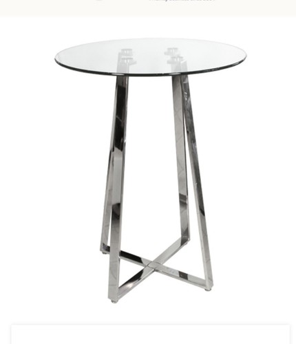 Poseur round clear glass bar - poseur,