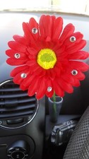  Single Red Gerbera Daisy Car
