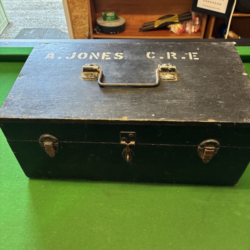 Vintage wooden army box - army,