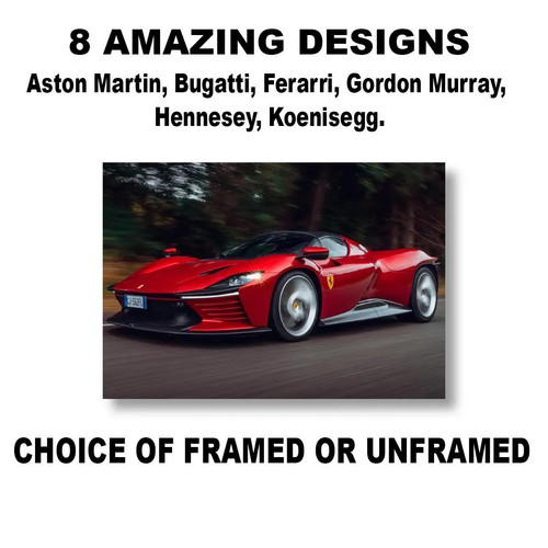 Supercars poster print framed - poster, print,
