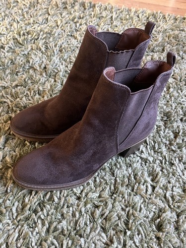 Ladies brown faux suede - tu,