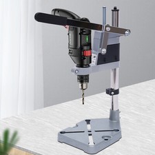 Adjustable Drill Press Stand Dual Hole 60mm Depth for Power Drills 38-43mm Clamp