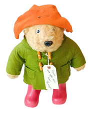 PADDINGTON Bear Mothercare 18" Tall 1970's Red Boots Green Jacket Orange Hat