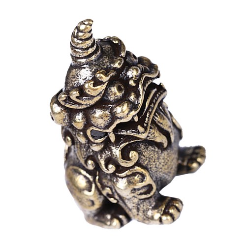 Tabletop kylin ornament brass - kylin,
