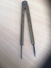 Old Vintage Brass  Dividers steel tip 6”