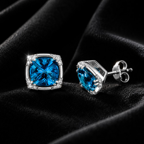 Natural halo blue topaz - natural,