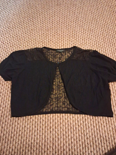 Debenhams black lace bolero - black,