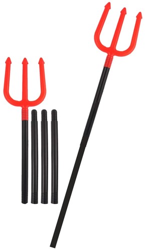Red plastic devil fork - devil,