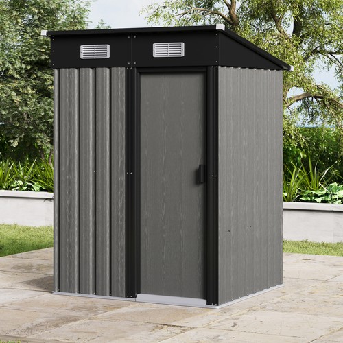 Wood grain outdoor garden shed - grain,