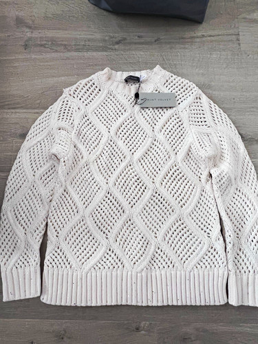 Mint velvet white open - open, knit