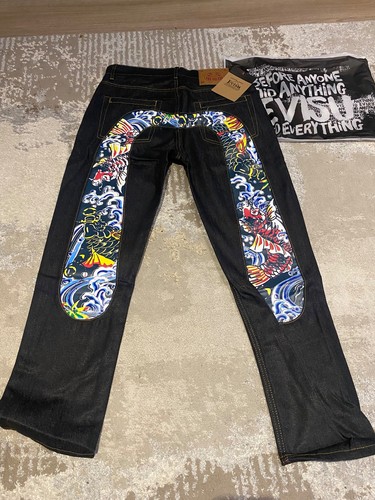Evisu mens denim jeans koi - -,