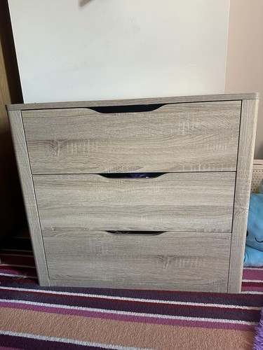 Compton oak chest drawers - chest, of