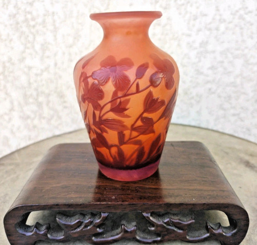 Miniature galle vase pink - , and