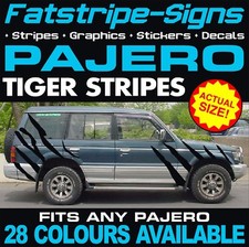 to fit MITSUBISHI PAJERO TIGER STRIPES GRAPHICS DECALS STICKERS 4x4 3.0 V6