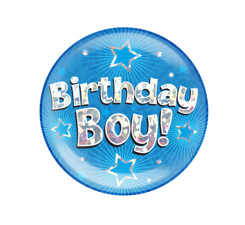 Blue silver jumbo birthday - blue, &