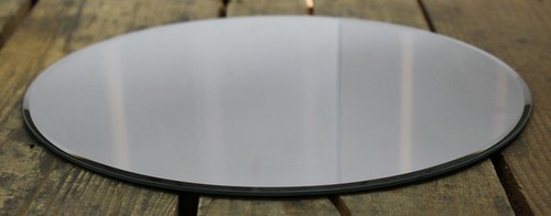 Round glass mirror candle - glass,