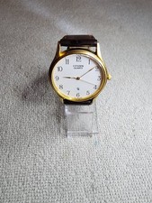 Vintage Citizen CQ Quartz Watch Gold Plated 6031-S06258 Working