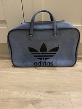 Vintage Adidas 1970s ‘Peter Black’ Sports Bag, Blue Gym Holdall Retro Rare