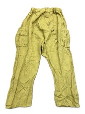 Generic womens harem pants made in italy green size Large linen elastic waist