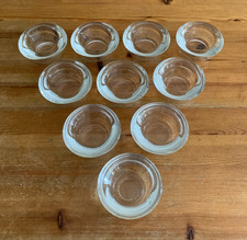 10 x Ikea clear glass tea light holders