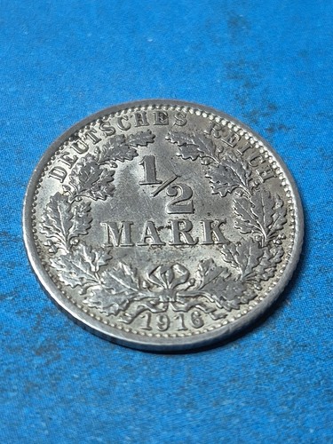900 silver german half mark - silver,