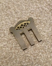 ANTIQUE BRASS VIOLIN PRACTICE MUTE. CLIP MUSIC VIOLA TUNING. 