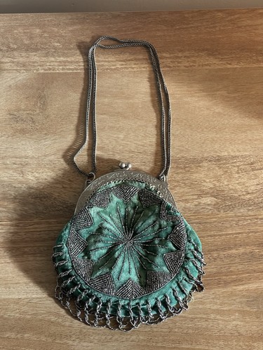 Antique chatelaine coin purse - antique,